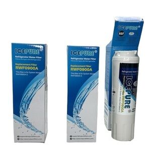 Ice Pure 3 Pack Refrigerator Water Filter Replacement Filter RWF0900A NEW IN BOX